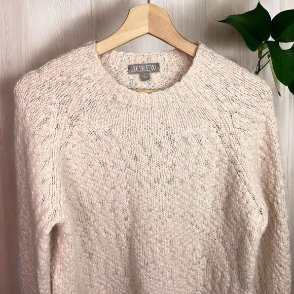 J. Crew Alpaca Cuffed Mockneck Sweater in Ivory - Picture 6 of 11